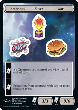 Notorious Sliver War card from Unfinity