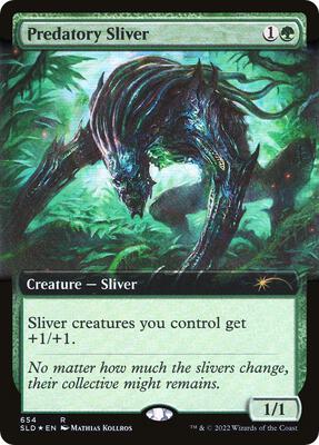 Predatory Sliver (Extended Art) card from Secret Lair Drop Series
