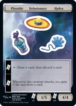 Playable Delusionary Hydra card from Unfinity