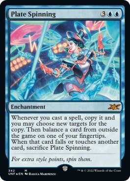 Plate Spinning (Galaxy Foil) card from Unfinity