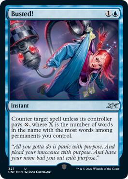 Busted! (Galaxy Foil) card from Unfinity