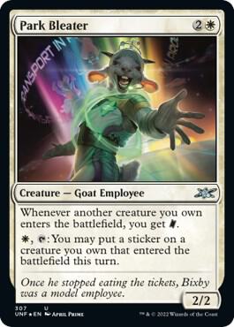 Park Bleater (Galaxy Foil) card from Unfinity