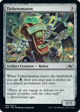 Ticketomaton card from Unfinity