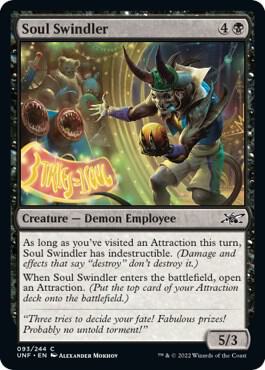 Soul Swindler card from Unfinity