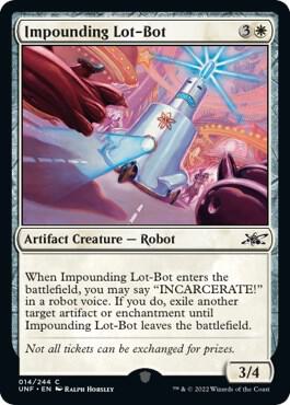 Impounding Lot-Bot card from Unfinity