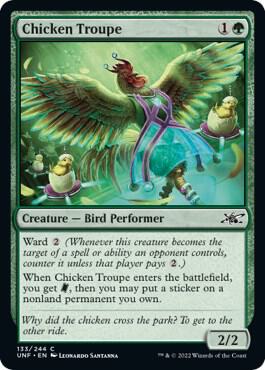 Chicken Troupe card from Unfinity