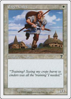 Eager Cadet card from 7th Edition