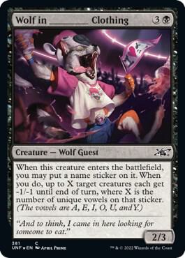 Wolf in _______ Clothing (Galaxy Foil) card from Unfinity