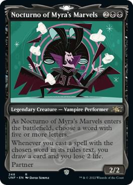 Nocturno of Myra's Marvels (Showcase) card from Unfinity