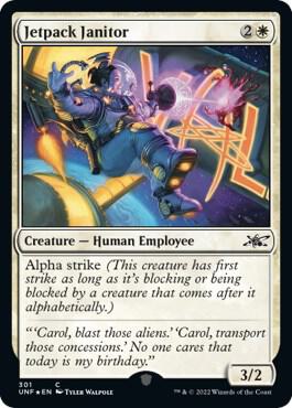 Jetpack Janitor (Galaxy Foil) card from Unfinity