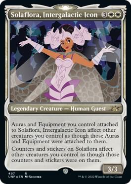 Solaflora, Intergalactic Icon (Showcase) (Galaxy Foil) card from Unfinity