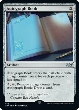 Autograph Book (Galaxy Foil) card from Unfinity