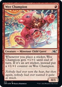 Wee Champion (Galaxy Foil) card from Unfinity