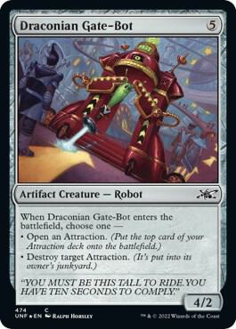 Draconian Gate-Bot (Galaxy Foil) card from Unfinity