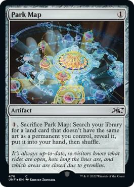 Park Map (Galaxy Foil) card from Unfinity