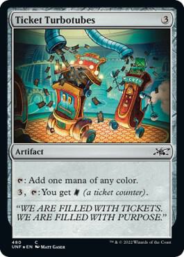Ticket Turbotubes (Galaxy Foil) card from Unfinity