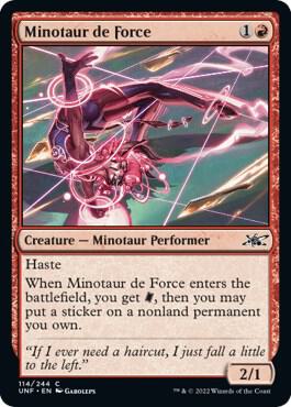 Minotaur de Force card from Unfinity