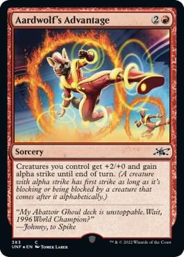 Aardwolf's Advantage (Galaxy Foil) card from Unfinity