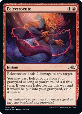 Eelectrocute card from Unfinity