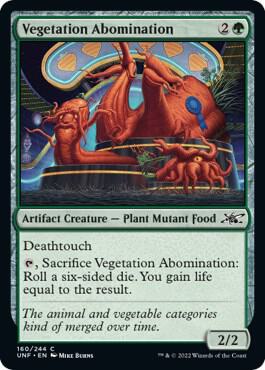 Vegetation Abomination card from Unfinity