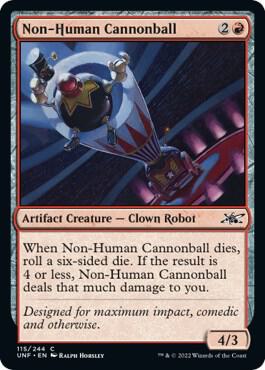 Non-Human Cannonball card from Unfinity