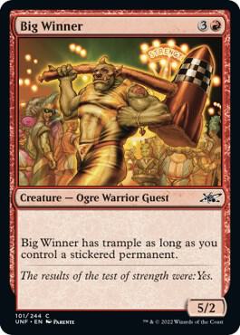 Big Winner card from Unfinity