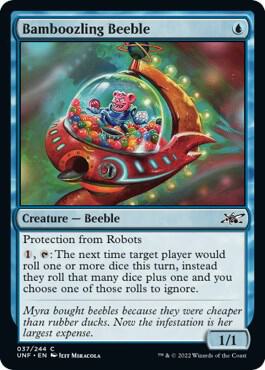Bamboozling Beeble card from Unfinity