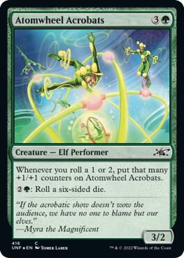 Atomwheel Acrobats (Galaxy Foil) card from Unfinity