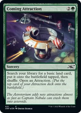 Coming Attraction (Galaxy Foil) card from Unfinity
