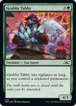 Grabby Tabby (Galaxy Foil) card from Unfinity