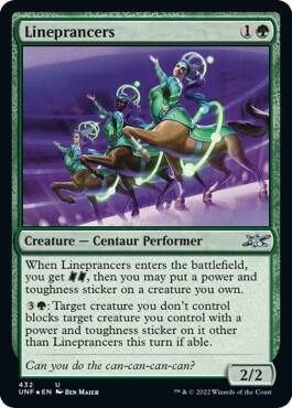 Lineprancers (Galaxy Foil) card from Unfinity