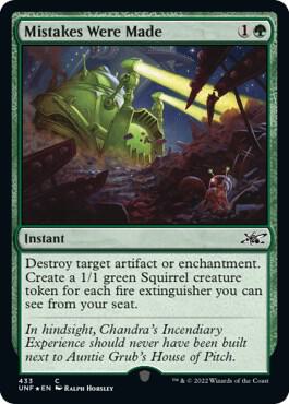 Mistakes Were Made (Galaxy Foil) card from Unfinity