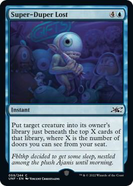 Super-Duper Lost card from Unfinity