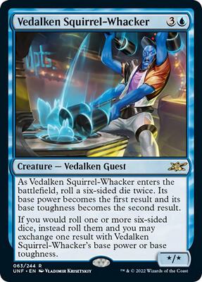 Vedalken Squirrel-Whacker card from Unfinity