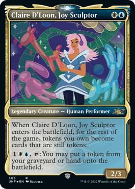 Claire D'Loon, Joy Sculptor (Showcase) (Galaxy Foil) card from Unfinity