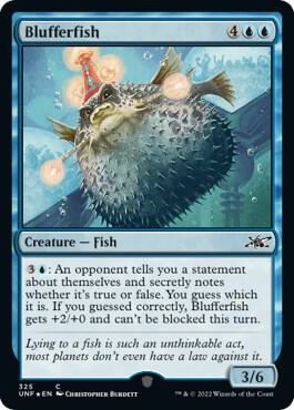Blufferfish (Galaxy Foil) card from Unfinity