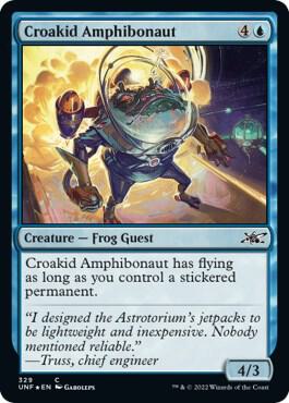 Croakid Amphibonaut (Galaxy Foil) card from Unfinity