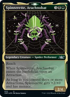 Spinnerette, Arachnobat (Showcase) (Galaxy Foil) card from Unfinity