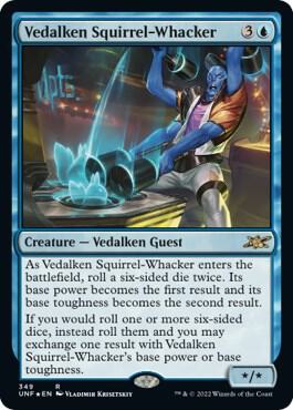Vedalken Squirrel-Whacker (Galaxy Foil) card from Unfinity
