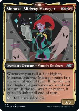 Monoxa, Midway Manager (Showcase) (Galaxy Foil) card from Unfinity
