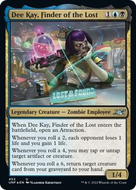 Dee Kay, Finder of the Lost (Galaxy Foil) card from Unfinity