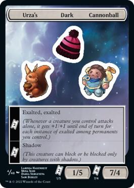 Urza's Dark Cannonball card from Unfinity
