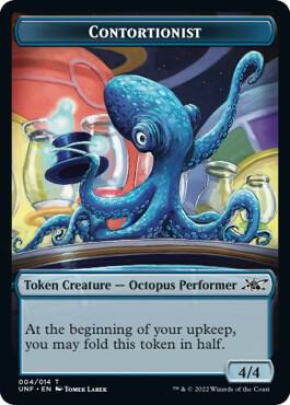 Contortionist Double-Sided Token card from Unfinity