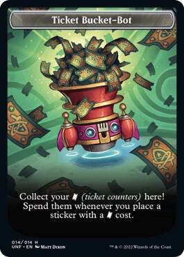 Ticket Bucket-Bot Token card from Unfinity