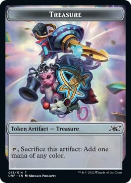 Treasure Token (013) card from Unfinity