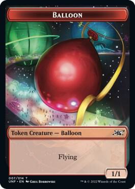 Balloon Token card from Unfinity