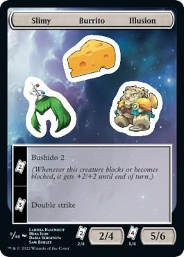Slimy Burrito Illusion card from Unfinity
