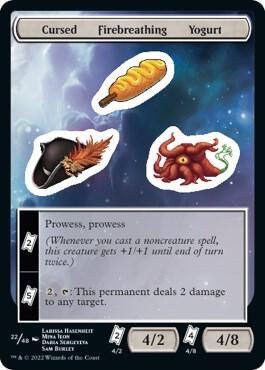 Cursed Firebreathing Yogurt card from Unfinity