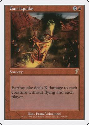 Earthquake card from 7th Edition