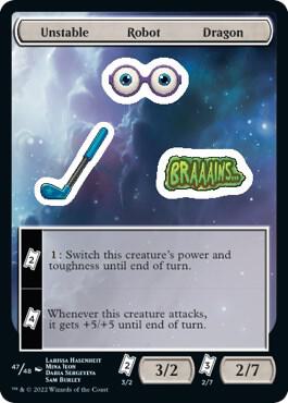 Unstable Robot Dragon card from Unfinity